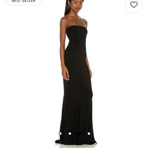 Norma Kamali Strapless Fishtail Gown in Black LIKE NEW